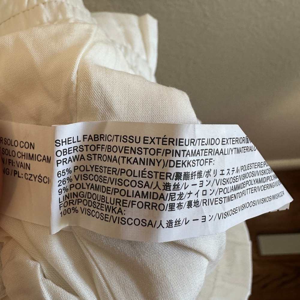 Anthropologie Moon River White High Waisted Paperbag Utility Cargo Shorts XL New - Picture 9 of 9